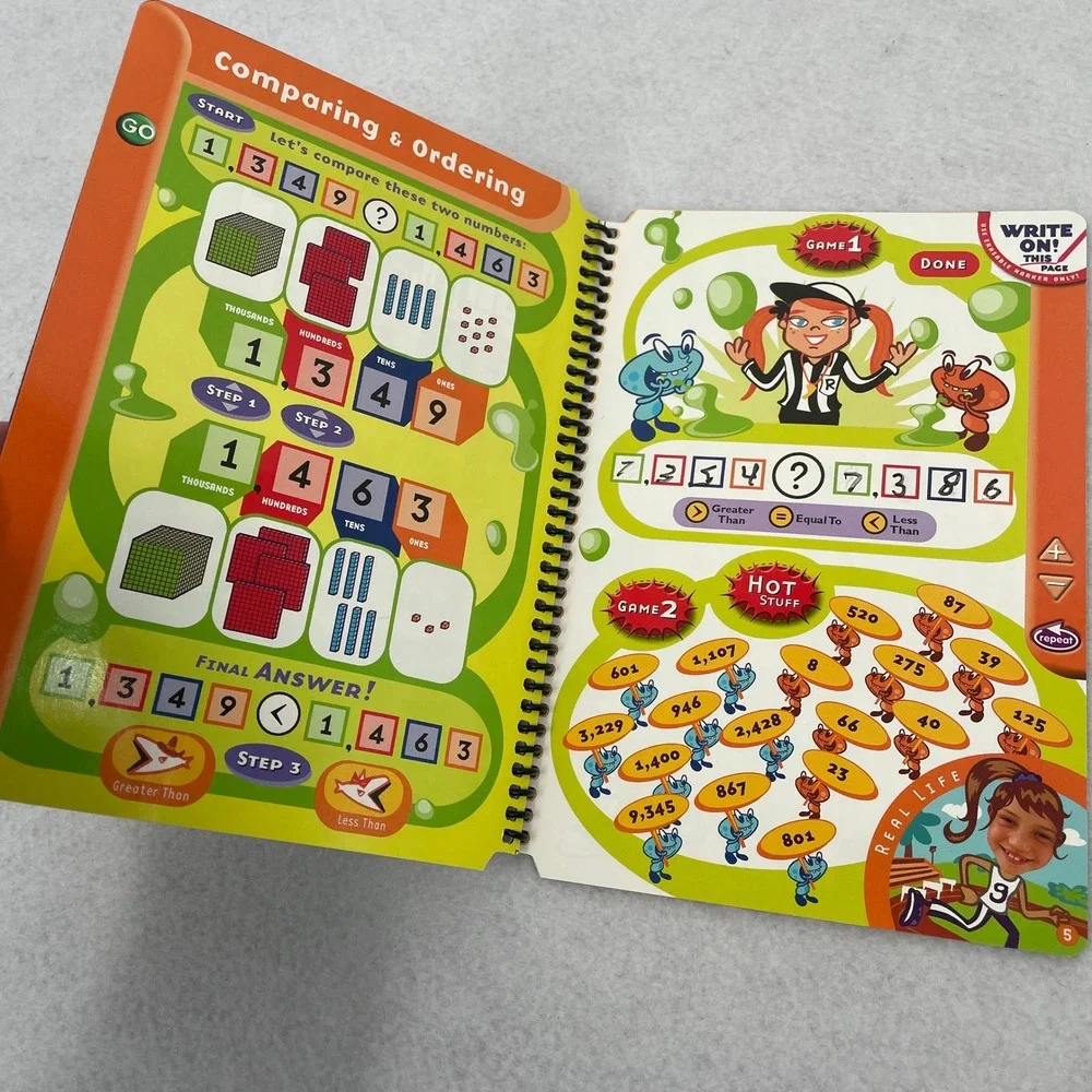 LeapFrog Quantum Pad 3rd Grade Math Book Cartridge‎ Parent Guide FUN-damentals